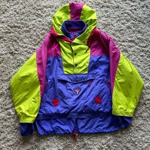 VINTAGE DEGRE 7 by Patrick Vallencant MENS pullover ski jacket